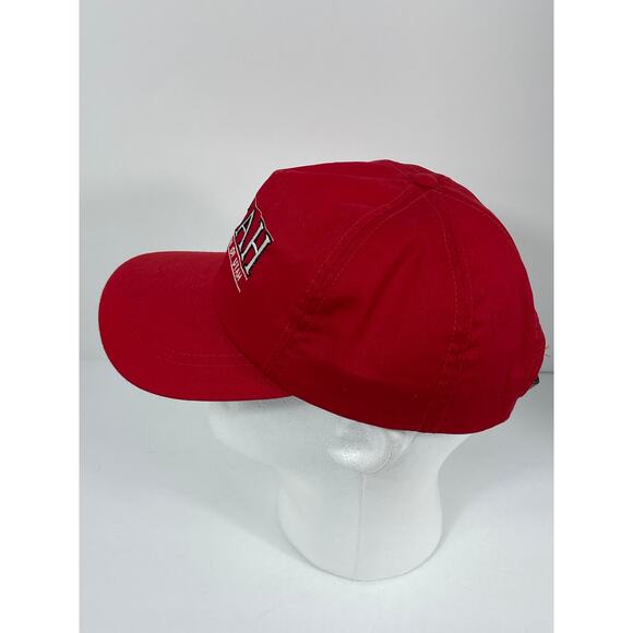 Vintage University Of Utah Red Leather Strapback Hat Front Embroidered - Picture 4 of 12
